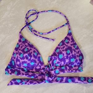 M VS leopard purple & blue halter